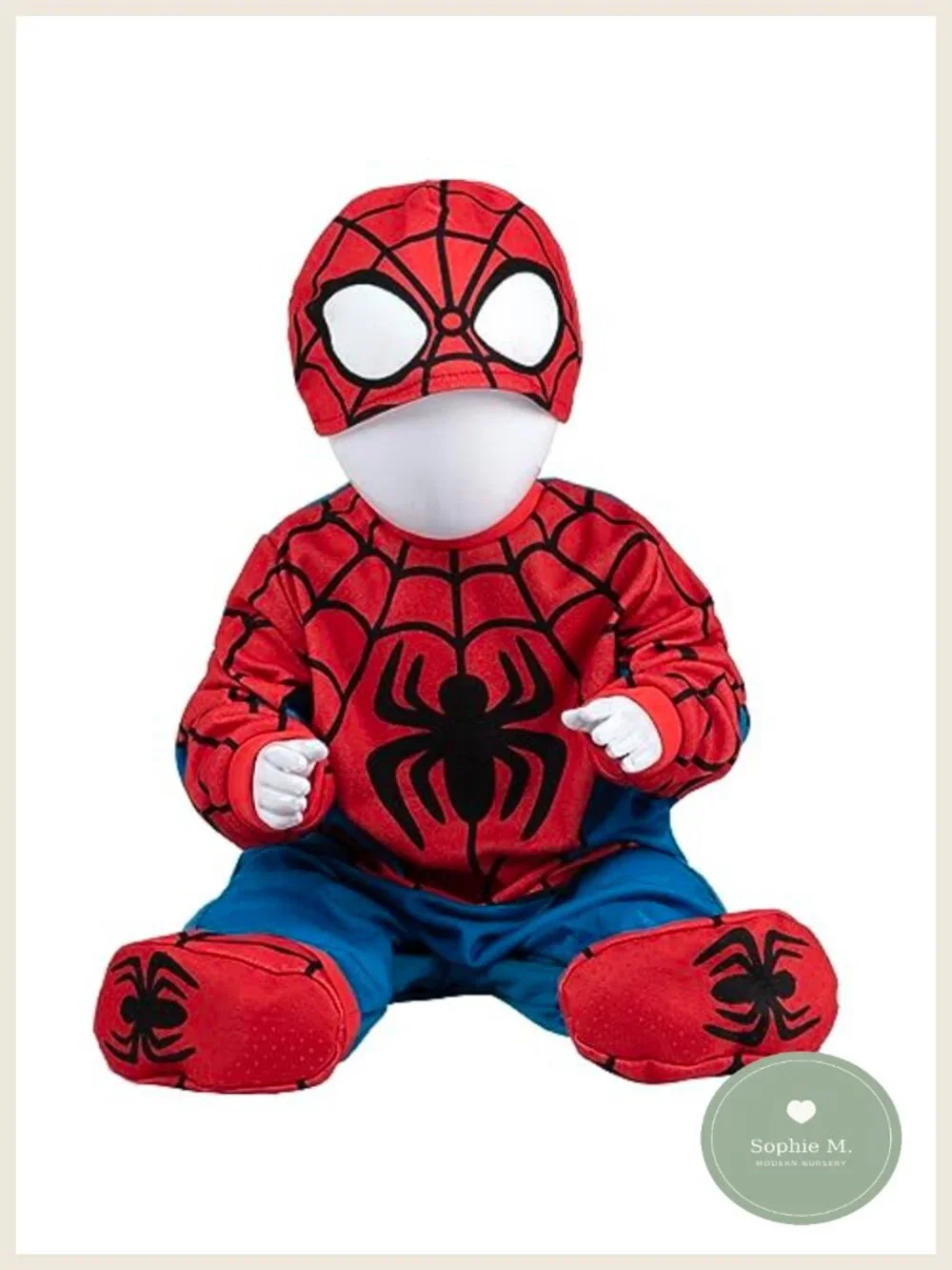 Spider-Man Infant Halloween Costume - Minky Fabric Jumpsuit with Non-Slip